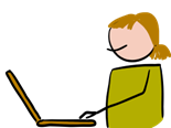 Frau mit Laptop