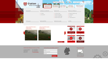 Ausklappmenü Gemeinde Glatten