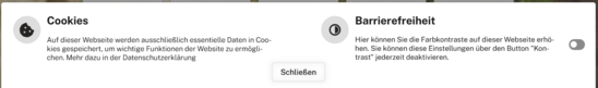 Cookie-Hinweis
